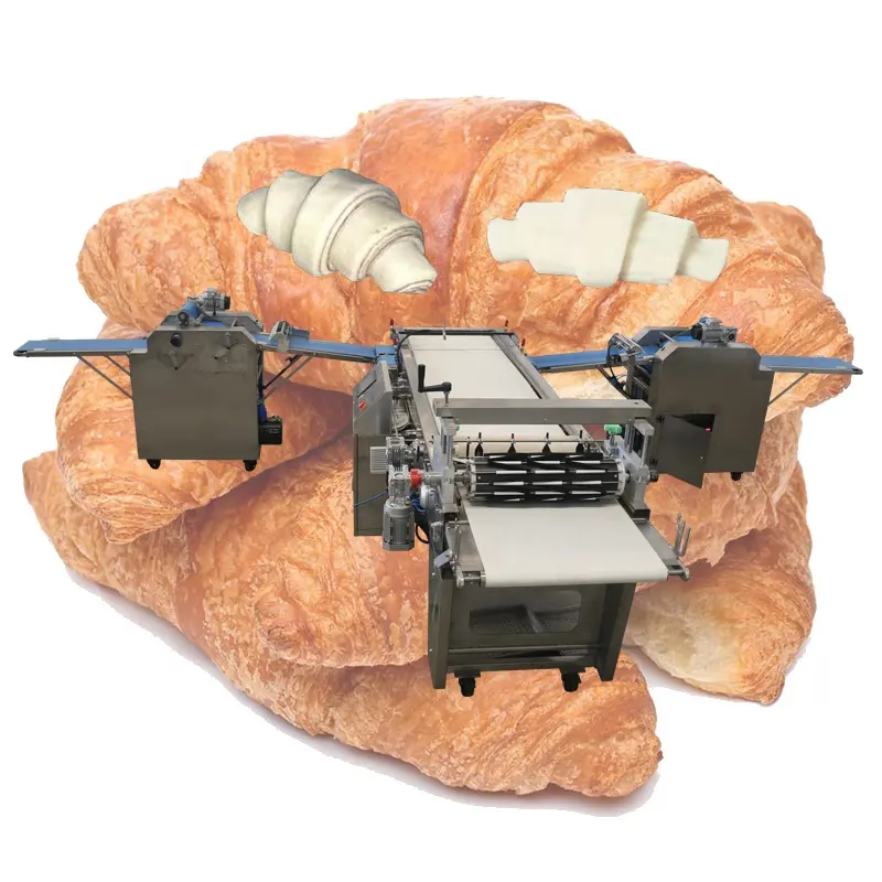 Chất lượng hàng đầu Croissant bánh mì dây chuyền sản xuất Croissant Con lăn Máy làm Croissant