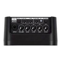 Amplifier Gitar Elektrik Plastik Portabel 10-Watt dengan EQ 3-Band, Distorsi, Delay, Baterai Terpasang, dan Speaker Full Range