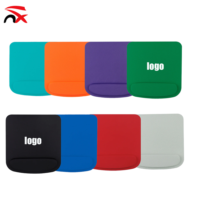 Custom logo China Factory Sale Pure Color Square Anti-slip Base Wrist Rest Soft Computer Mouse Pad