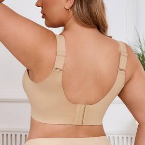Fabricant de soutien-gorge Soutien-gorge souple sans fil doux pour la peau Soutien anti-affaissement pour soulever les seins affaissés Plus Sizer Bralette - Product Image 4