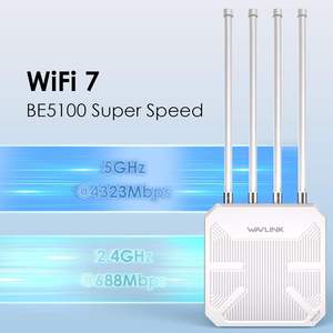 Extensor de WiFi para Exteriores WAVLINK WL-WN573HBE2 BE5100, Amplificador de Señal Wi-Fi de Doble Banda, WiFi 7 de Alta Potencia, Router Inalámbrico Resistente al Agua - Product Image 2
