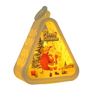 Christmas Illuminated Window Display Triangle Night <b>Light</b> Mini <b>LED</b> Yellow Ambient Decor Desktop Ornament - Product Image 5