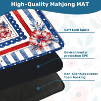 Nouveau style tapis de mahjong vintage à carreaux en caoutchouc, tapis de jeu de poker personnalisable, couverture de table durable avec logo, expédition en 5 jours