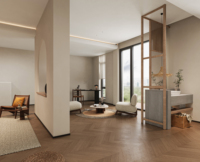 Conception de plan d'aménagement intérieur d'appartement, dessin CAO 2D, visualisation 3D pour hôtel