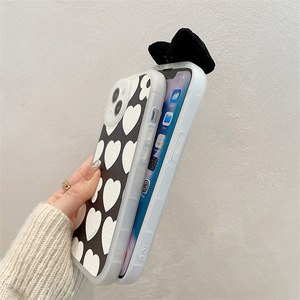 New Girl Aesthetic Love Heart Pink Bow-knot <strong>Cute</strong> Phone <strong>Case</strong> Back Cover for Huawei iPhone 13 Pro Max - Product Image 6