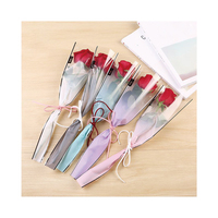 Sac d'emballage étanche à une fleur Sacs d'emballage en plastique progressivement simplifiés pour les roses