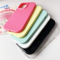 Coque de téléphone en TPU brillant personnalisée, vente en gros, coque de téléphone en TPU de couleur unie antichoc pour iPhone 17 16 15 14 13 12 11 Pro Max