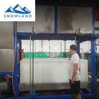 Machine à glace industrielle à refroidissement direct de 3 tonnes avec dégivrage automatique, télécommande, économie d'énergie, options intelligentes de 50 kg