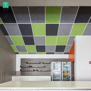 TianGe Ondas suspendidas Aislamiento acústico 100% Paneles acústicos de techo de onda <span class=keywords><strong>flotante</strong></span> de poliéster para mascotas - Product Image 6