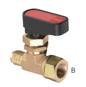 HONGSEN Messing körper Kugel Absperr ventil Modifiziertes PTFE-Dichtung material 1/4SAE oder 5/16SAE Ventil