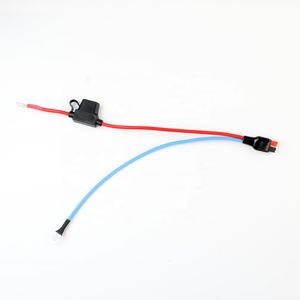 Cable de Alimentación de 30A con Conectores de Terminal de Cobre SC de 4.5mm, Cable de Conversión Azul y Rojo para Batería con Portafusibles Micro Mediano de 30A - Product Image 2