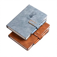 Carnet de notes A5 en cuir/PU de qualité supérieure, couverture rigide, 100 feuilles, reliure thermique, pour usage professionnel et bureautique