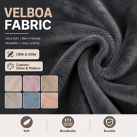 Tissu Velboa en velours super doux 100 % polyester à poils courts, prix d'usine
