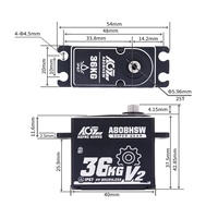 Moteur sans balais dédié Agf A80Bhsw-V2 pour voitures et bateaux télécommandés, engrenage de direction de 80g avec 6 canaux