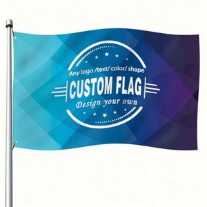 Impresión Digital, Cualquier Logotipo, Cualquier Diseño, Banderas Personalizadas Azules Promocionales de Poliéster 100D de Una o Dos Caras, Pancartas - Product Image 3