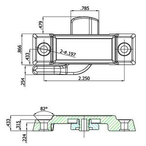 VIG Modern Design Injection White Composite <strong>Sash</strong> Sweep <strong>Lock</strong> <strong>for</strong> Hung <strong>Windows</strong> 31775 - Product Image 2