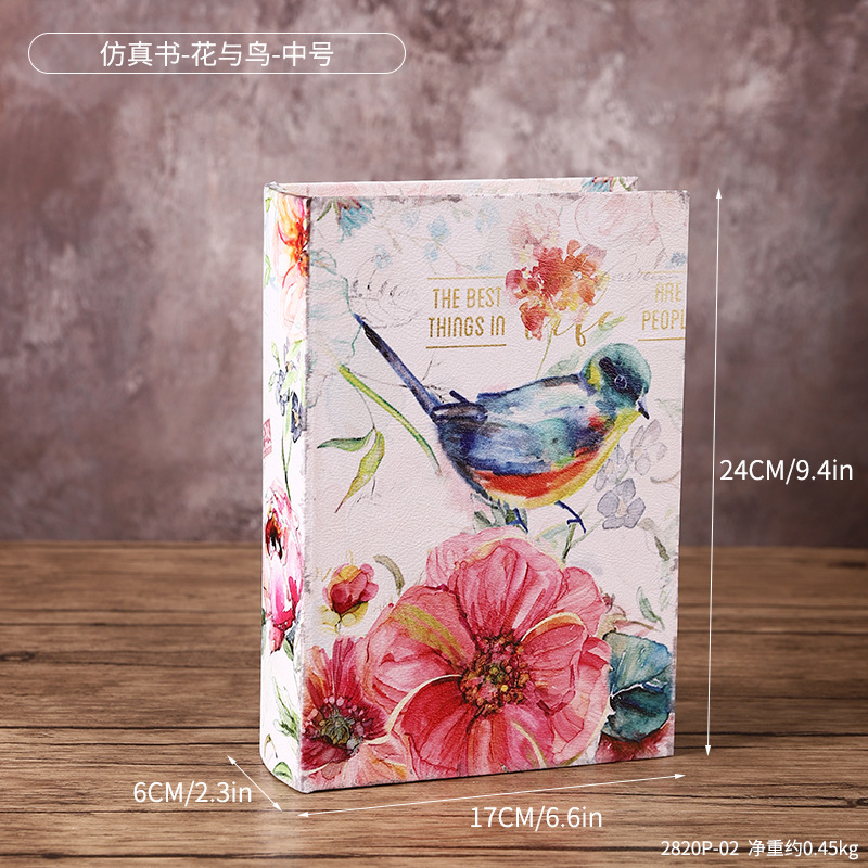2820P-02 หนังสือจำลอง - ดอกไม้และนก - ขนาดกลาง
