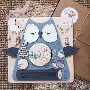 Tableau d'activités pour tout-petits de 1, 2, <span class=keywords><strong>3</strong></span> ans, en bois, fait à la main, multicolore, jouets sensoriels éducatifs pour bébés, jouets Montessori - Product Image 2