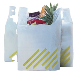 100% phân hủy sinh học thân thiện với môi nóng bán Chất lượng cao tùy chỉnh in bột bắp pbat compostable T-Shirt mua sắm túi - Product Image 6