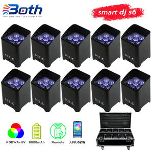 ไฟพาร์ LED รุ่น s6 uplight Professional 6x18W RGBWA+UV ไร้สาย DMX ใช้แบตเตอรี่ สำหรับงานเวที ปาร์ตี้ และคลับ - Product Image 1