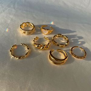 Dylam Jewelry Personalized Gold Bold <b>Initial</b> Letter Open <b>Ring</b> Adjustable Women Statement <b>Rings</b> Party Women Signet <b>Ring</b> - Product Image 5