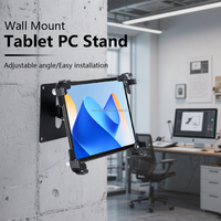 Support mural iPad 10-13 pouces Rotation à 360 ° Support pour tablette PC Support pour tablette de sécurité en aluminium Kiosque pour salles de conférence/centres commerciaux