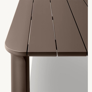 Tavolino da Caffè Rettangolare RH Lagos in Alluminio, Struttura in Alluminio Bronzo Scuro, Tavolino da Esterno Moderno e Minimalista - Product Image 4