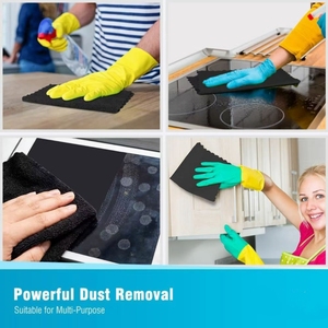 Chiffon de <span class=keywords><strong>nettoyage</strong></span> <span class=keywords><strong>pour</strong></span> appareils électroménagers en microfibre noire de luxe - Chiffons réutilisables sans peluches <span class=keywords><strong>pour</strong></span> la cuisine et la maison - Product Image 4