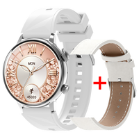 Montre connectée HW L1 Mini avec 2 bracelets, écran tactile rond de 1,26 pouces, étanche IP67, réponse aux messages vocaux, télécommande avec Chat GPT