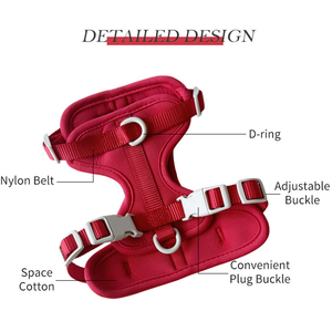 Nouvelle conception, mode, logo personnalisé, harnais de luxe pour animaux de compagnie, collier pour chien et chat, laisse, ensemble en polyester respirant - Product Image 3