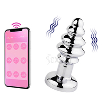 Sexbay Plug anal électrique en alliage d'aluminium, contrôle à distance/application, 10 vitesses de vibration, étanche IPX7, rechargeable par USB, jouet sexuel pour adultes