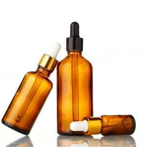 15ml 20ml 30ml <b>50ml</b> 100ml Brown Boston Round Essential Oil Luxury Glass Plastic Dropper <b>Bottle</b> with Packaging Box - Product Image 6