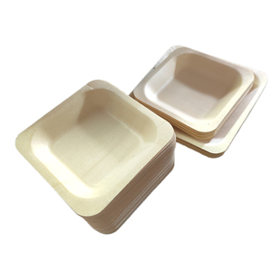 Assiette Carrée de 230 mm, 9 Pouces, Taille Personnalisable, Biodégradable, Jetable, en Bois, Compostable, pour Gâteau d'Anniversaire - Product Image 4