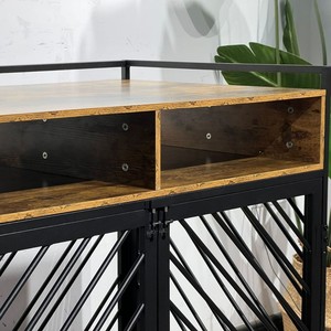 Grande cage en bois épaissie pour chiens de type Alaskan Malamute et Golden Retriever, avec armoire multifonctionnelle intégrée. - Product Image 3