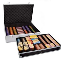 Premium acrilico tre strati di colore oro codice francese materiale acrilico custodia per fiches da poker