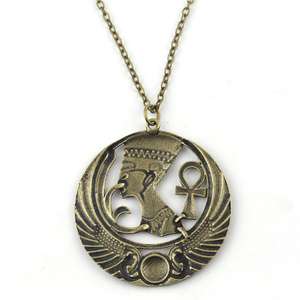 เครื่องประดับอียิปต์ ฟาโรห์อียิปต์ คลีโอพัตรา และพีระมิด อิลลูมินาติ จี้รูปอังค์ สร้อยคอแบบชาติพันธุ์ สำหรับผู้ชายและผู้หญิง เครื่องรางนำโชค - Product Image 3