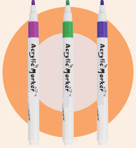 Caja portátil rotulador de una sola cabeza varilla redonda rotulador acrílico conjunto pintura arte DIY creativo acuarela pintura cepillo - Product Image 4