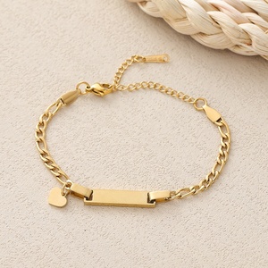 Pulsera de Barra Personalizada con Logotipo, Nombre DIY, Joyería para Mujer, Mariposa, Corazón, Chapado en Oro, Acero Inoxidable, Grabado, Personalizable - Product Image 4