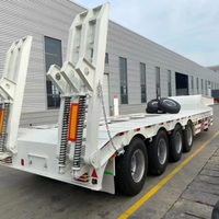 Semi-remorque surbaissée porte-conteneurs en acier de 3 essieux, 40-60 pieds, 50 tonnes, fabriquée en Chine par Juyuan