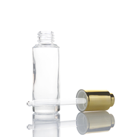 Vide 10ml 15ml 30ml clair mat cosmétique liquide crème pour les yeux visage huile essentielle verre presse flacons compte-gouttes