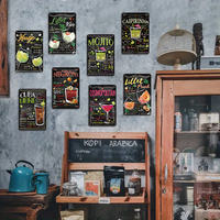 Carteles de hojalata de cóctel vívido personalizados, placas de Metal de bebida de Alcohol Vintage, publicidad de Martini, Bar, Pub, Club, decoración del hogar