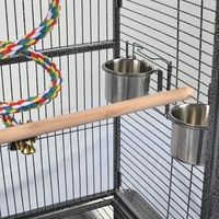Grande cage de transport roulante pour perroquets avec support de protection des graines, cage à oiseaux en métal robuste avec plateau de jeu