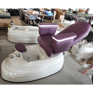 Chaise de pédicure violette, peut être personnalisée, <span class=keywords><strong>inclinable</strong></span> à 180 degrés, couleur en cuir, fonction de massage, offre spéciale - Product Image 2