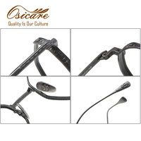 Lunettes de vue de marque de luxe Gerany Eyewear en stock, logo personnalisé, verres polygonaux, montures optiques de luxe en titane pour hommes