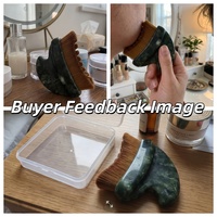 Lot de 2 outils de drainage lymphatique pour le visage en poils synthétiques, Gua Sha, réduit les gonflements, éclaircit la peau, ergonomique, utilisation quotidienne pour le visage et le corps