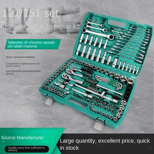 Set Perkakas Reparasi Mobil 82-Piece, Multifungsi, Baja Krom Vanadium, Soket Kunci Pas 1/2 Drive, Busi - Product Image 2