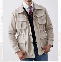 Nouveau automne et hiver laine hommes britannique lumière affaires mode décontracté chasse veste ample Vintage veste