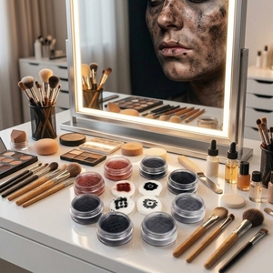 Nuevo Polvo Fijador <span class=keywords><strong>de</strong></span> Maquillaje SFX Mate <span class=keywords><strong>de</strong></span> Larga Duración 2026 para Halloween, Día <span class=keywords><strong>de</strong></span> Muertos, Calavera <span class=keywords><strong>de</strong></span> Azúcar, Catrina - Product Image 1