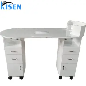 Professional modern manicure tables set white nail desk for salon equipment furniture with dust collector manufacturer in China