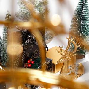 Wholesale Disposable <b>Christmas</b> Gilt 43*300cm Luxury Custom Printed Silicone Coated Virgin Wrapping Paper Roll - Product Image 4